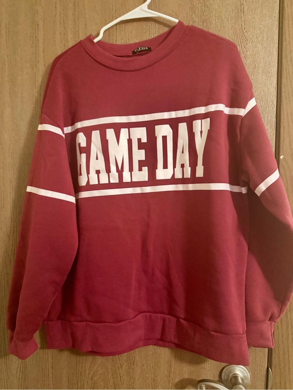 GAME DAY Maroon Crewneck Sweatshirt - Casual Pullover